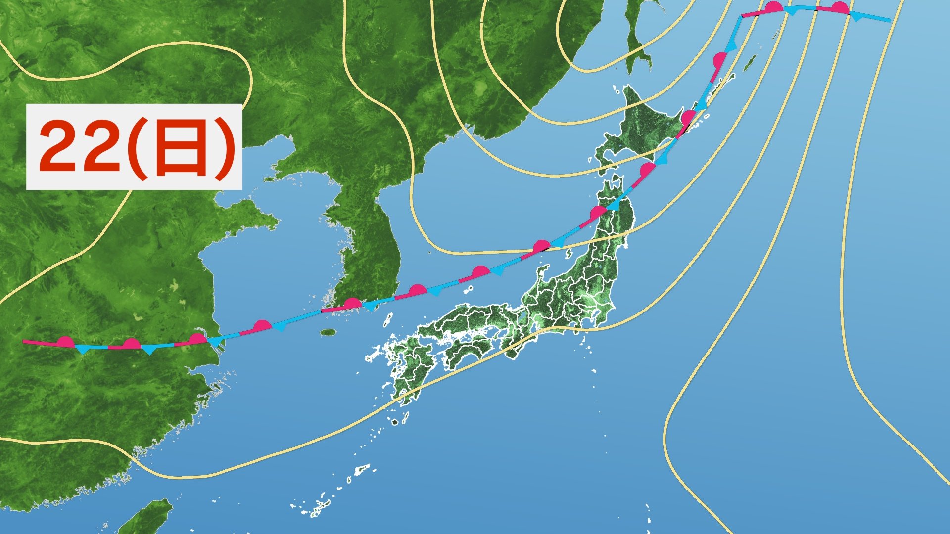 梅雨前線が再び列島に