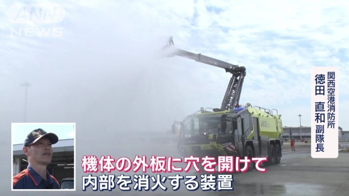 穿孔ノズルから水が噴き出す