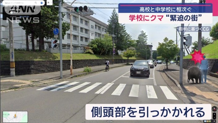 追いかけてきたクマに襲われる