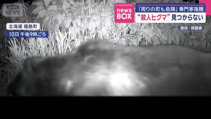 北海道福島町で、その姿が捉えられていた