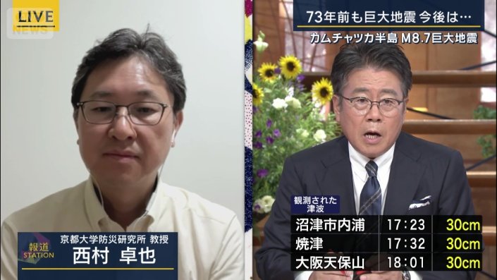 京都大学防災研究所　西村卓也教授