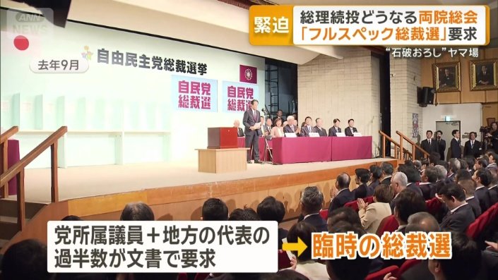 去年9月の自民党総裁選