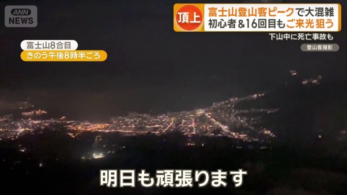 8合目からの夜景