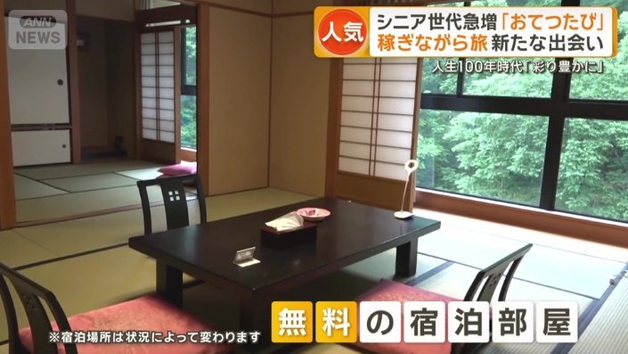 星野さんが無料で寝泊まりしている部屋