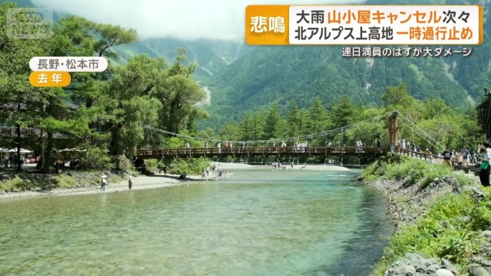 エメラルドグリーンの梓川