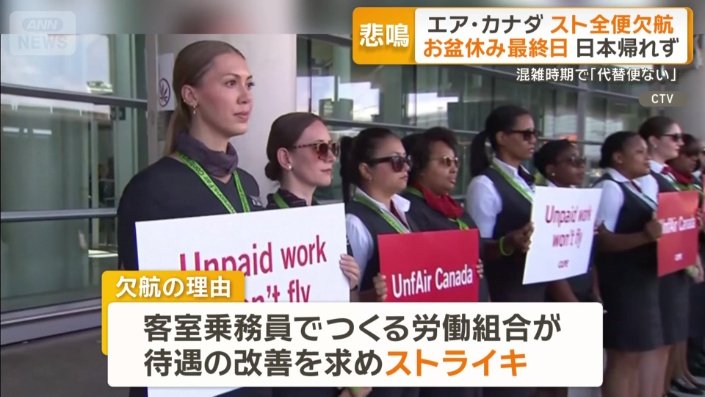 “待遇の改善”を求めてストライキに入ったため