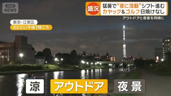 アウトドアスポーツと夜景を同時に楽しめる