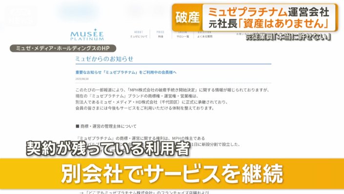 ミュゼ・メディア・ホールディングスのHP