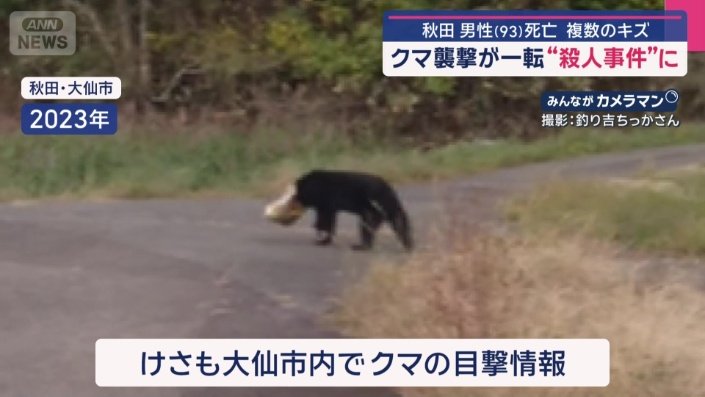 19日の朝も、市内の駐車場でクマの目撃情報があった