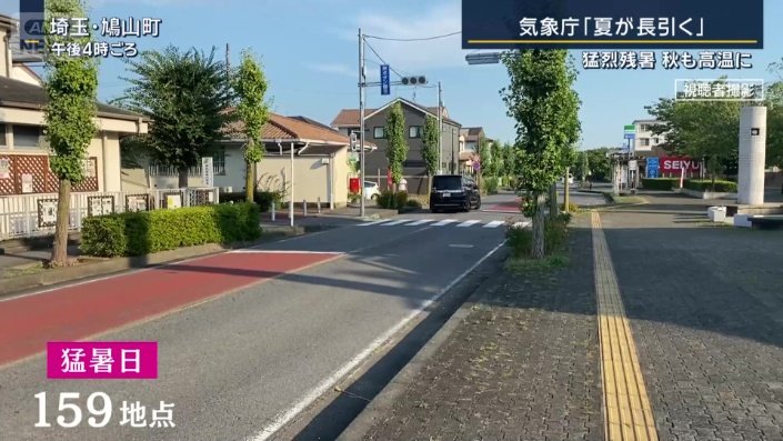 全国159地点で猛暑日