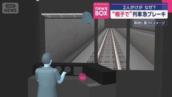 帽子をかけた真下には赤いスイッチ