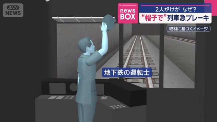 帽子を日よけ部分にひっかける