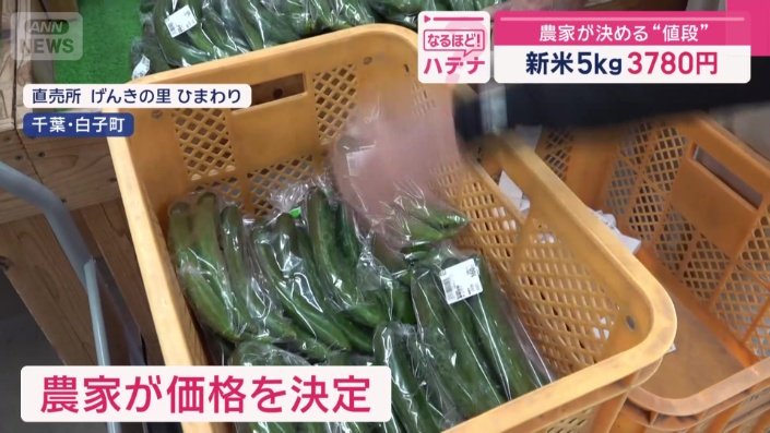 直売所の会員農家が、自ら持ち込んだ農作物の価格を決める仕組み