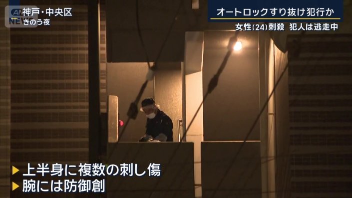 上半身に複数の刺し傷