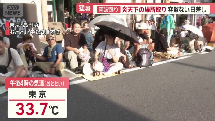 ござが出てきても陰にはならず