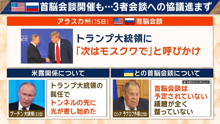 3者会談への協議は進まず