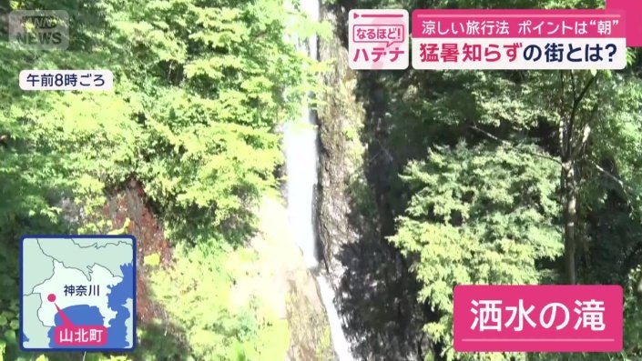 神奈川県の洒水の滝