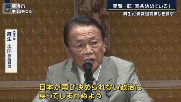 自民党　麻生最高顧問
