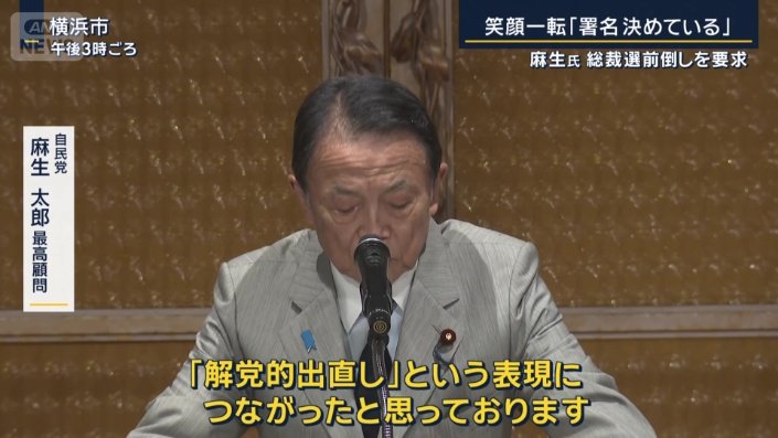 自民党　麻生最高顧問