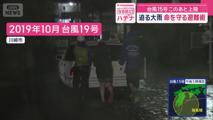 車を押す人