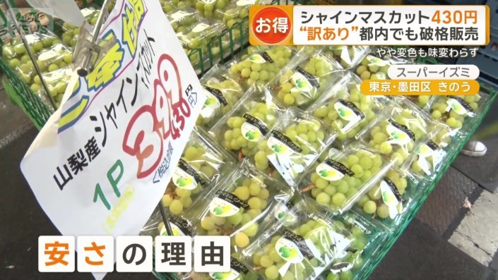 都内のスーパーの価格はなんと1房430円