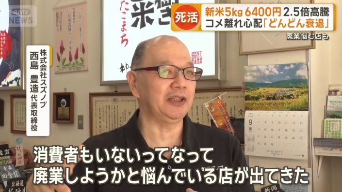 価格高騰が続けば死活問題