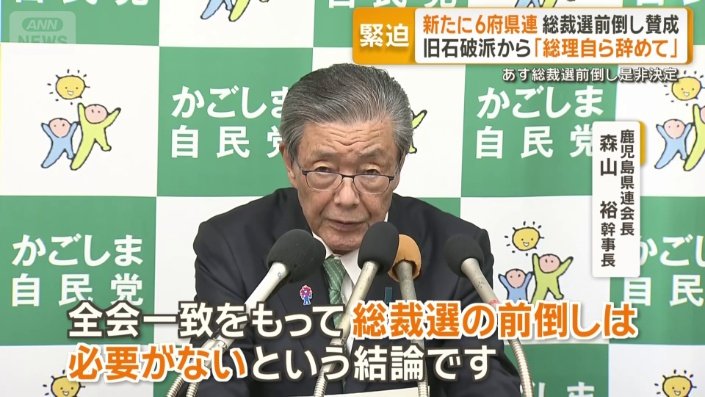 鹿児島県連会長　森山裕幹事長