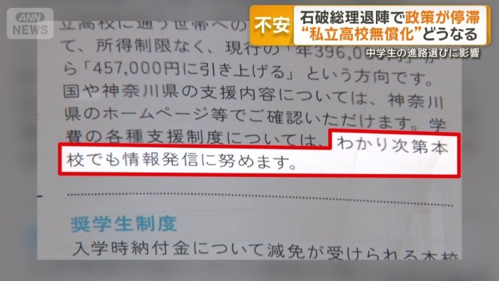 高校のパンフレット