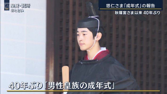 男性皇族の成年式