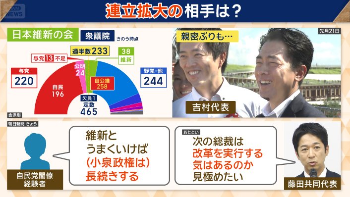 連立拡大の相手は？