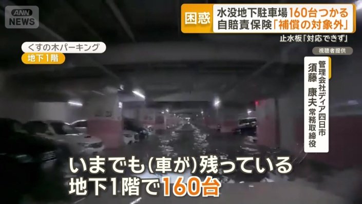 地下1階に残っている車は160台