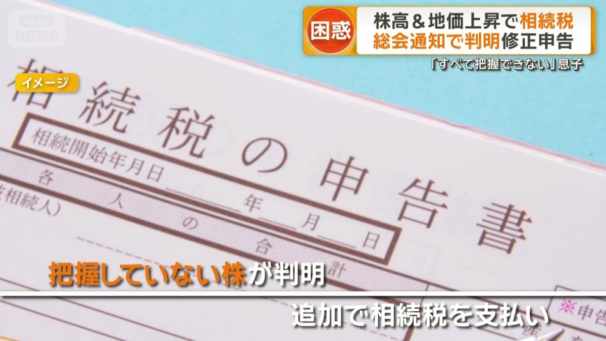 相続税の申告書（イメージ）