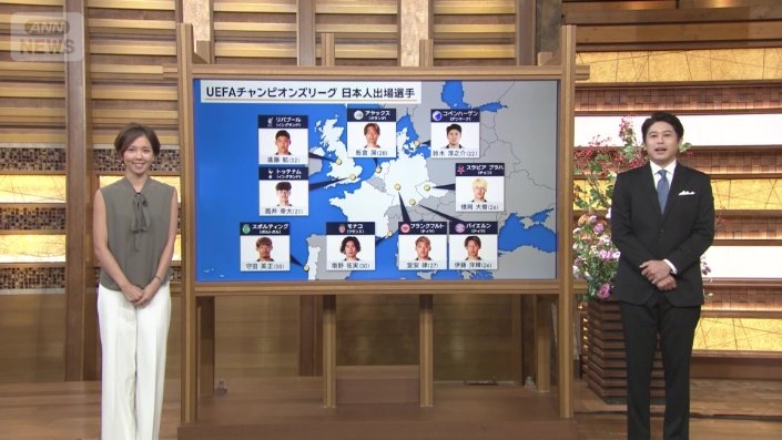 日本人選手所属の9チーム出場