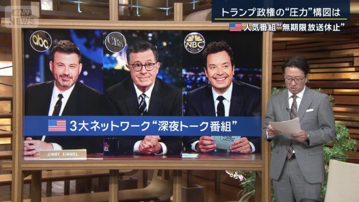 3大ネットワーク“深夜トーク番組”