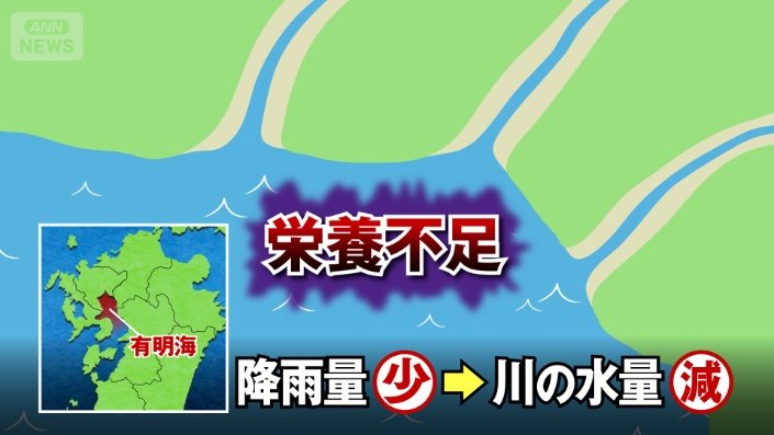 川から流れてくるはずの栄養が不足