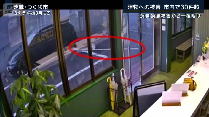 野球練習場の室内の防犯カメラ