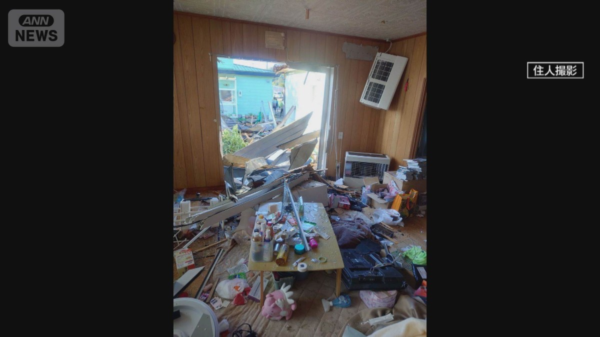 「家の中に屋根が」突風で窓壊れ…道内初の『線状降水帯』生活直撃　復旧めど立たず