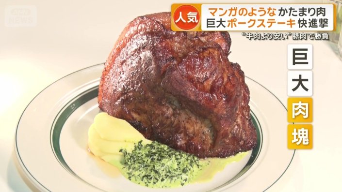 牛肉ではなく、豚肉が使われているステーキ