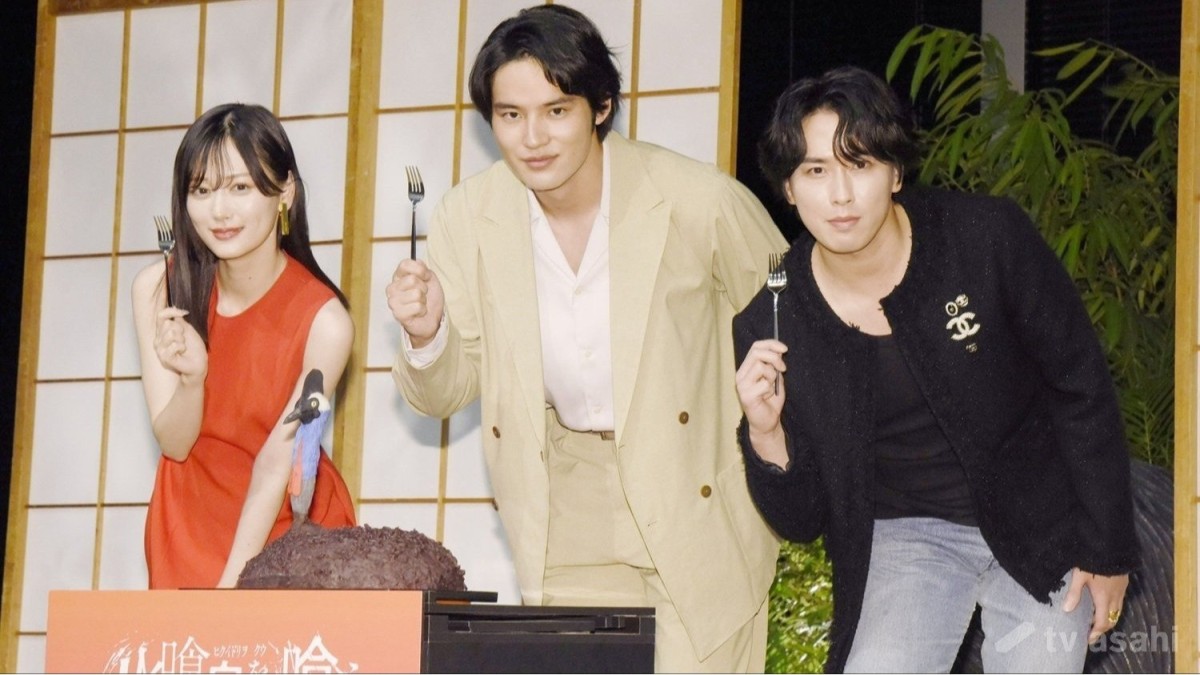 【エンタメ取材現場】水上恒司、山下美月、宮舘涼太　映画「火喰鳥を、喰う」大ヒット祈願イベント