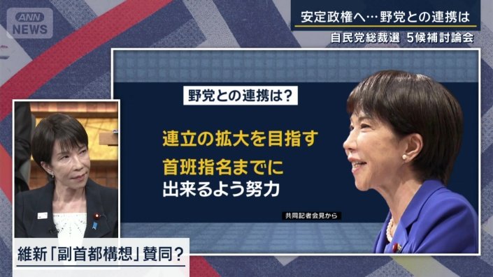 前経済安保担当大臣　高市早苗氏