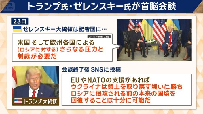 トランプ氏・ゼレンスキー氏　首脳会談