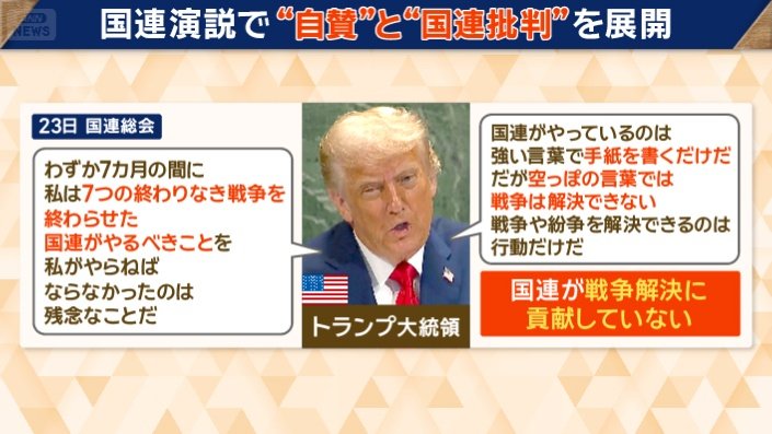 国連演説で“自賛”と“国連批判”を展開