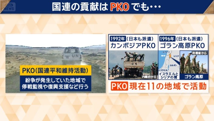 国連の貢献はPKOでも…