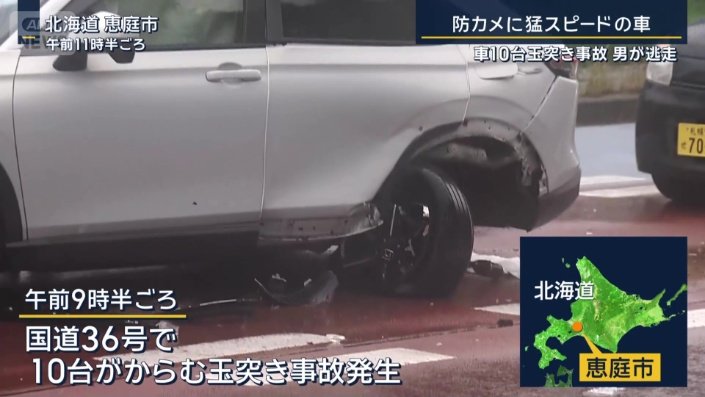 北海道恵庭市の国道36号