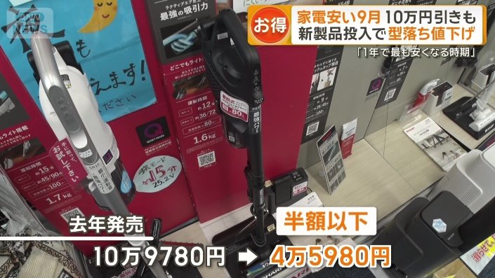 昨年発売のスティック型掃除機