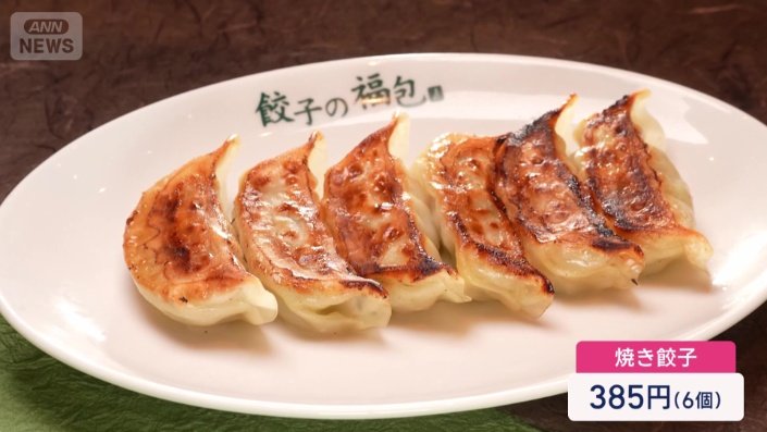 焼き餃子は6個385円