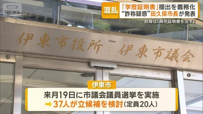 来月19日に市議会議員選挙が行われる予定