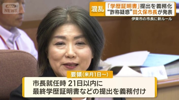 伊東市長に対する新ルールの制定