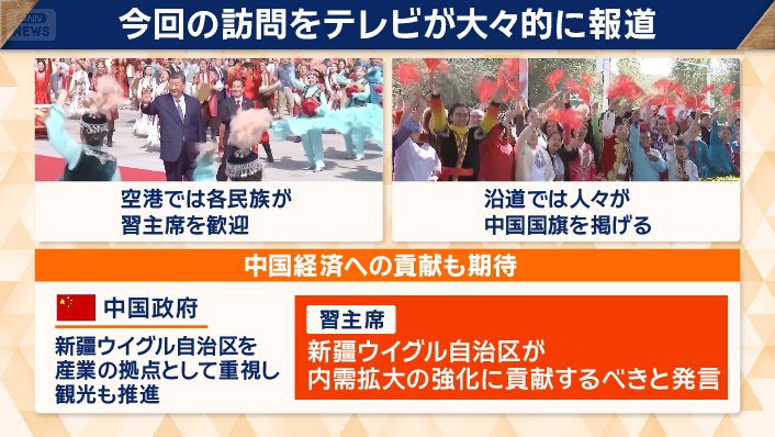 訪問　大々的に報道