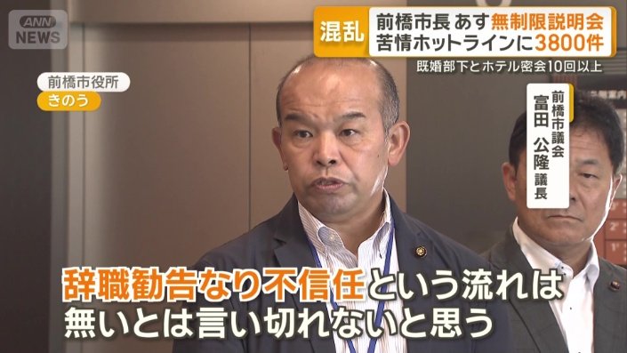 前橋市議会　富田公隆議長
